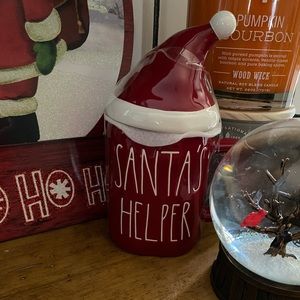 Rae Dunn Santa’s helper mug with topper